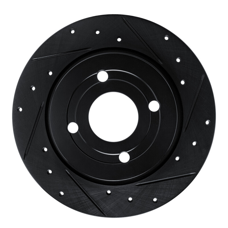 Ford Ecosport Brake Rotor (1) - Rear Right - R1 Concepts - Drilled & Slotted - Black - `18-`22
